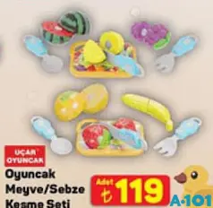 UÇAR OYUNCAK MEYVE/SEBZE KESME SETİ